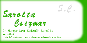 sarolta csizmar business card